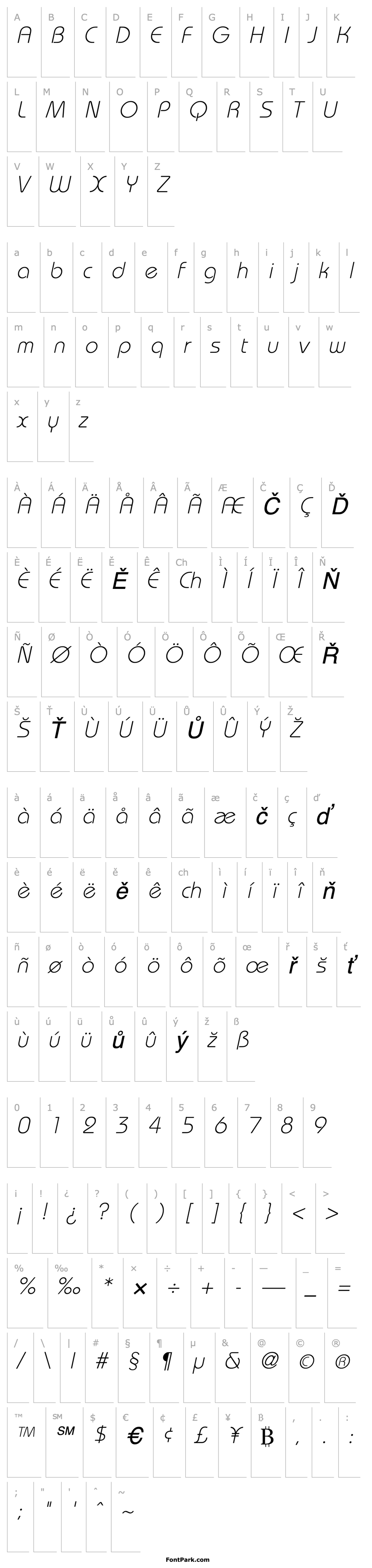 Přehled BordeauxLight Italic