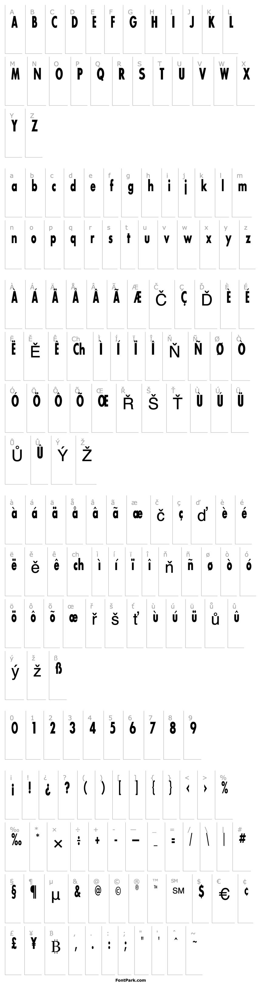 Overview Bougan BlackCondensed SSi Bold Condensed