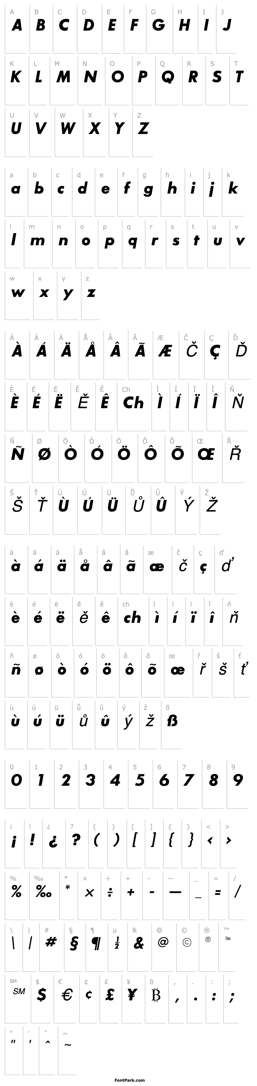 Přehled BouganBlackSSK Italic