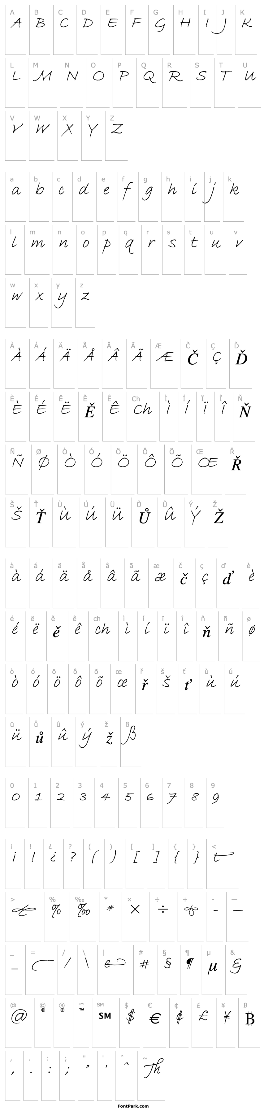 Přehled Bradley Hand ITC Italic