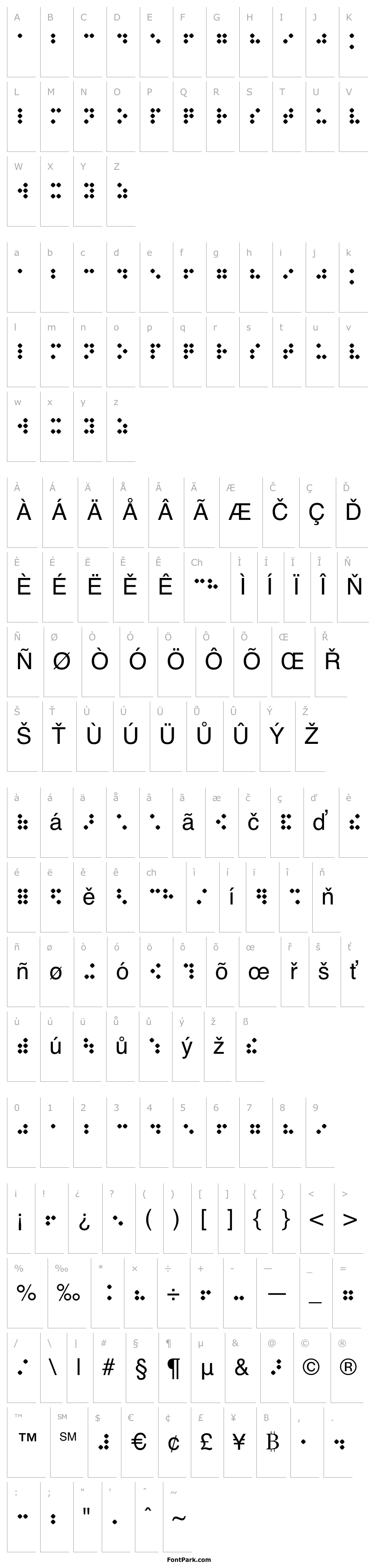 Overview Braillenum Regular