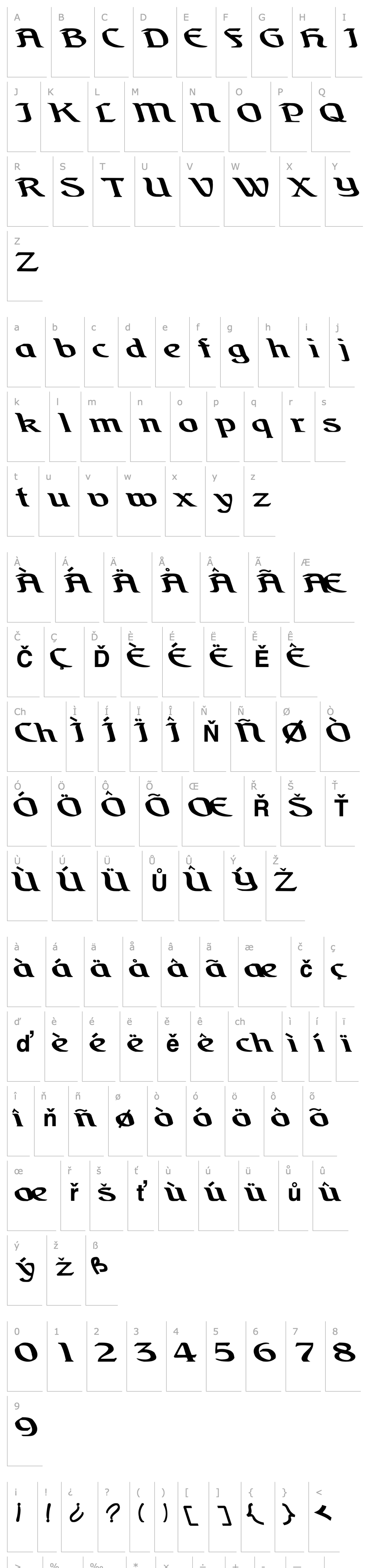 Přehled BrainChildFont Bold