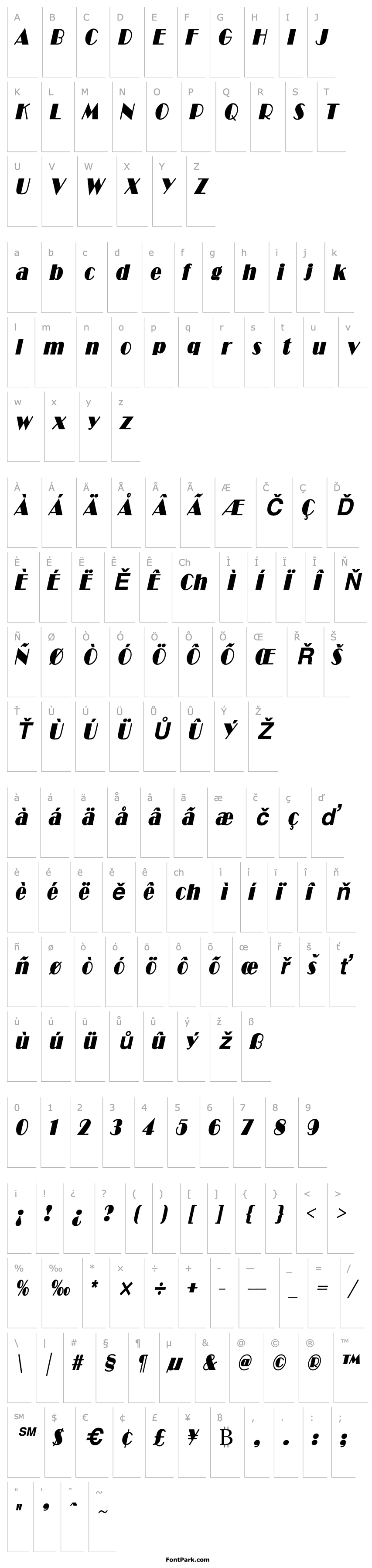 Overview Brando Condensed BoldItalic