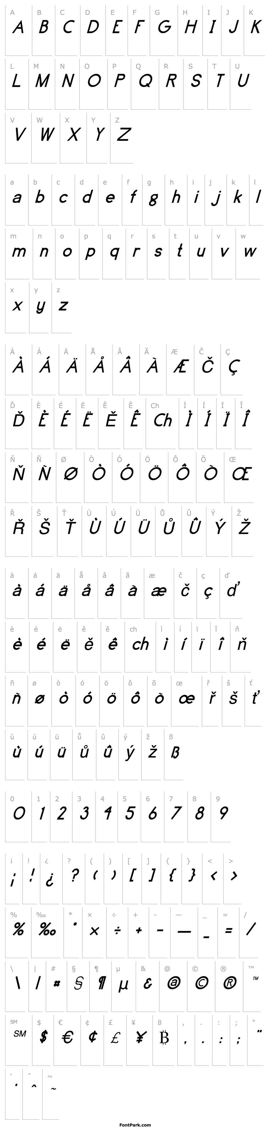 Overview Brassfield Italic