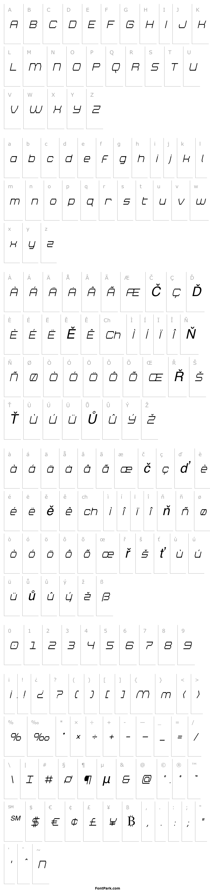 Overview Bretton Semi-Bold Condensed Italic