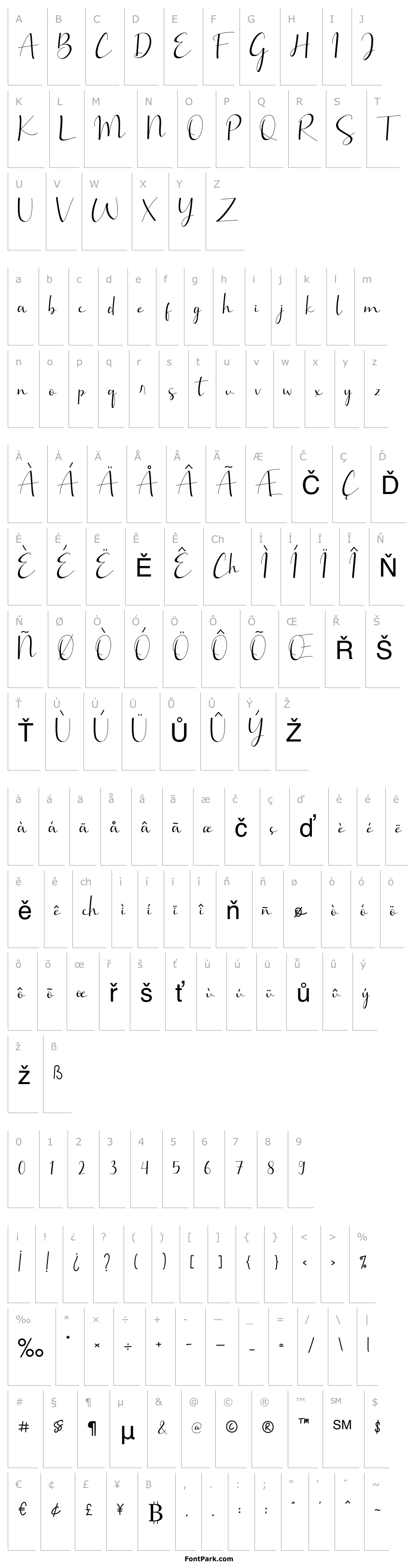 Overview Brillia Calligraphy