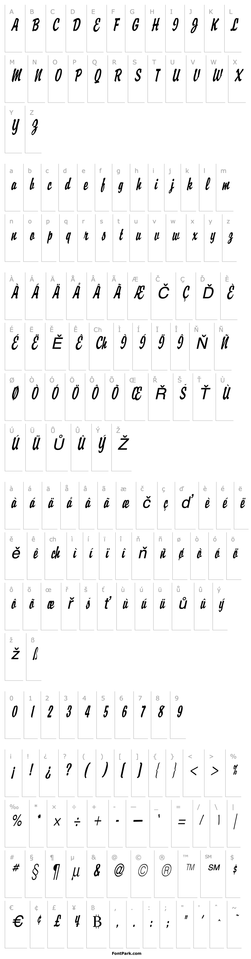 Přehled Brisk Italic