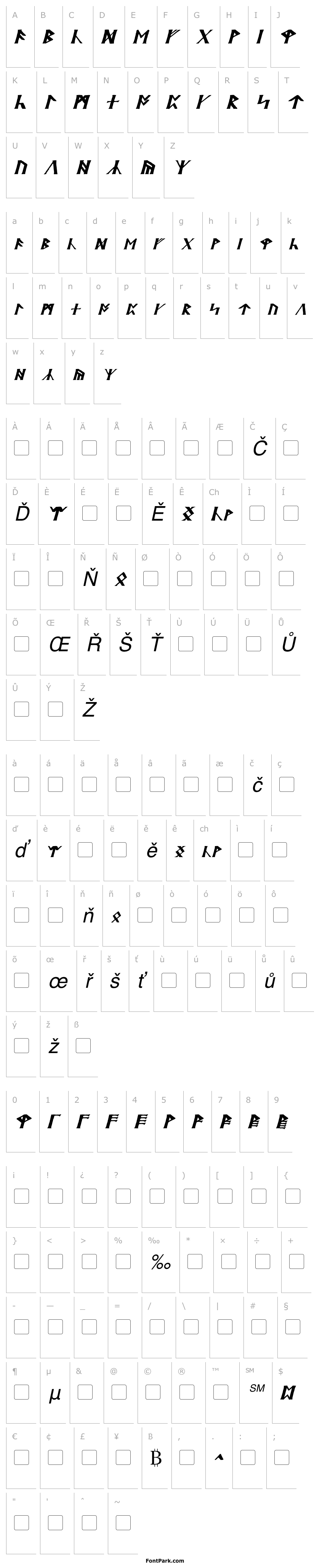 Přehled Britannian Italic