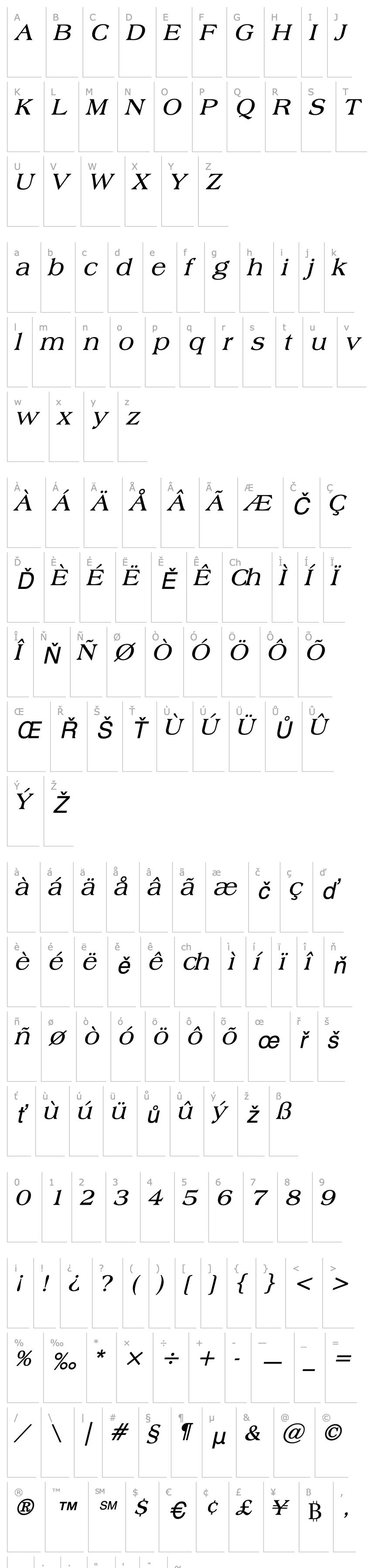 Přehled Broadsheet  LDO Bold Italic