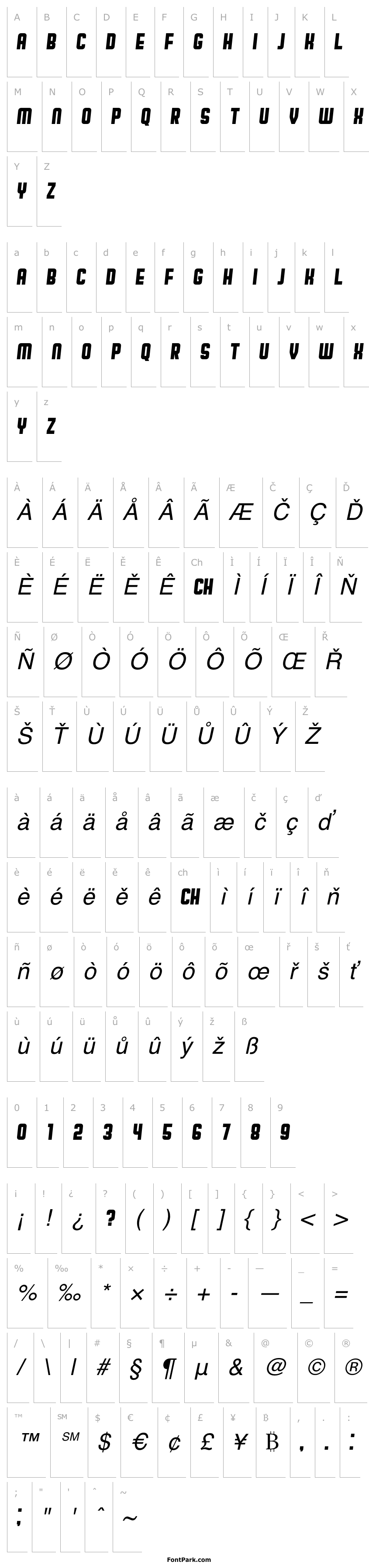 Přehled Broadway Flat Italic