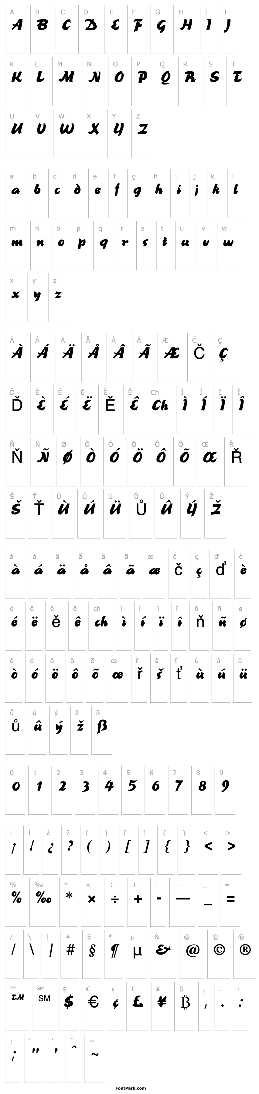 Přehled Brookscript Regular