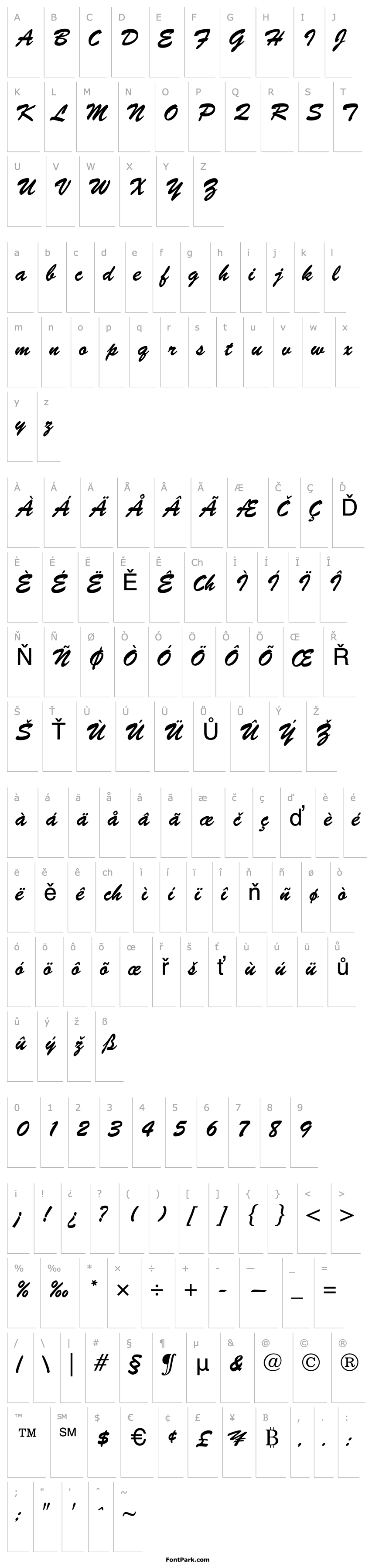 Přehled Brush Script LH