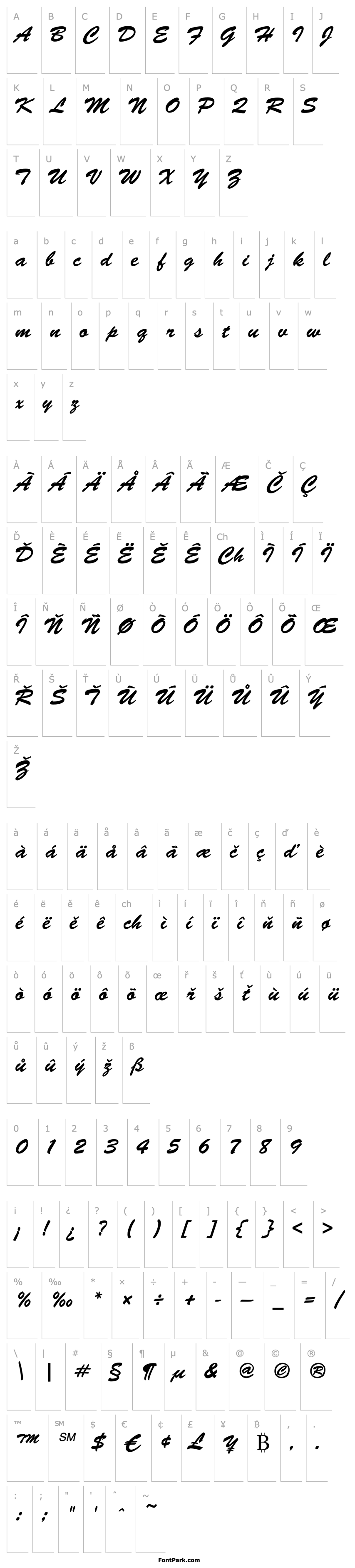 Přehled Brush-Script-Regular