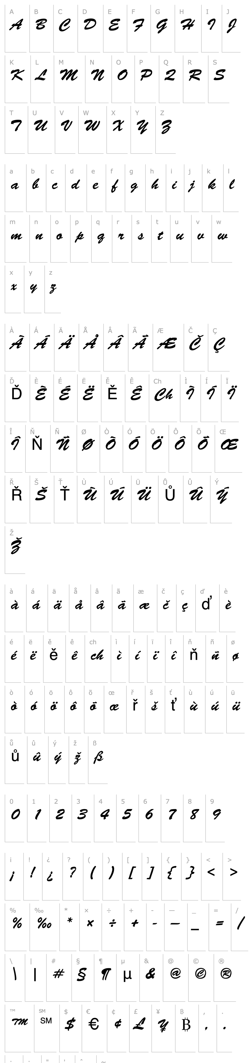 Overview Brush Script URW