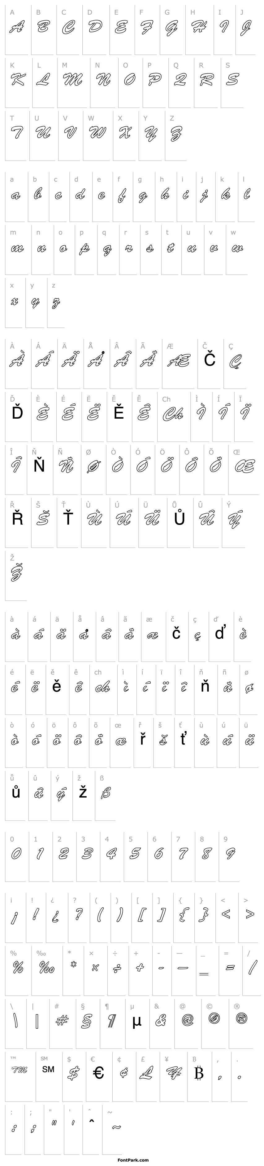 Přehled BrushedScript Hollow