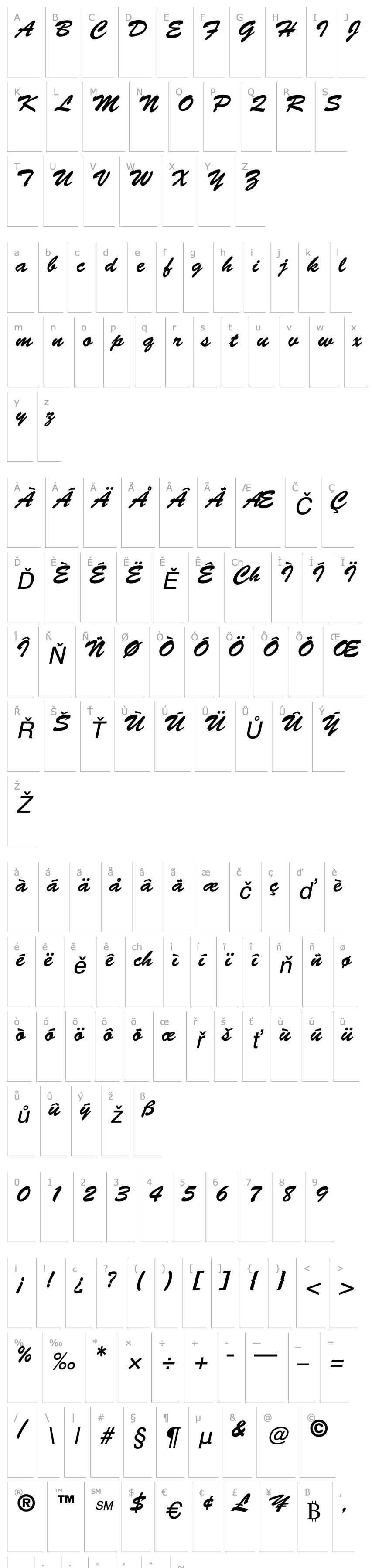 Přehled BrushScript