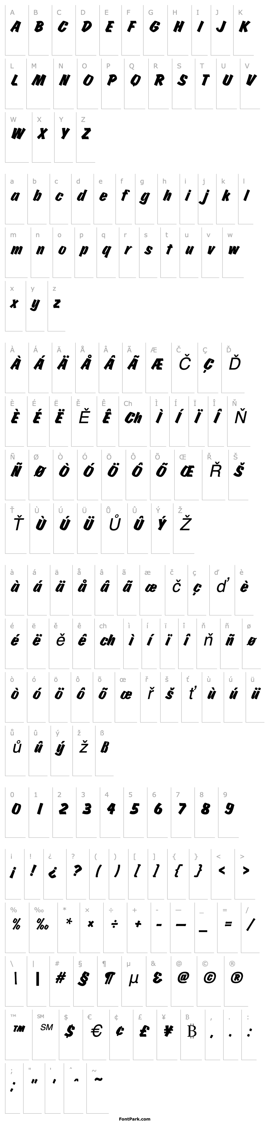 Overview Brushwood Italic