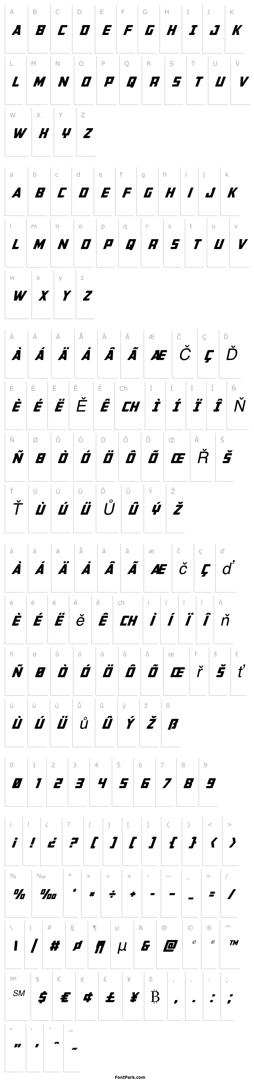 Přehled Buchanan Super-Italic