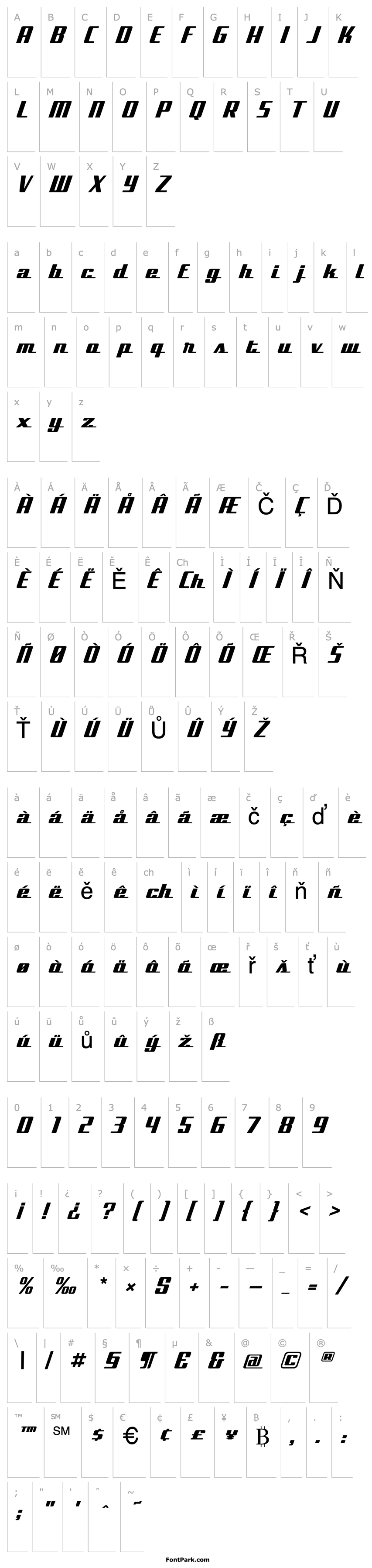 Přehled Bullet-RegularScript