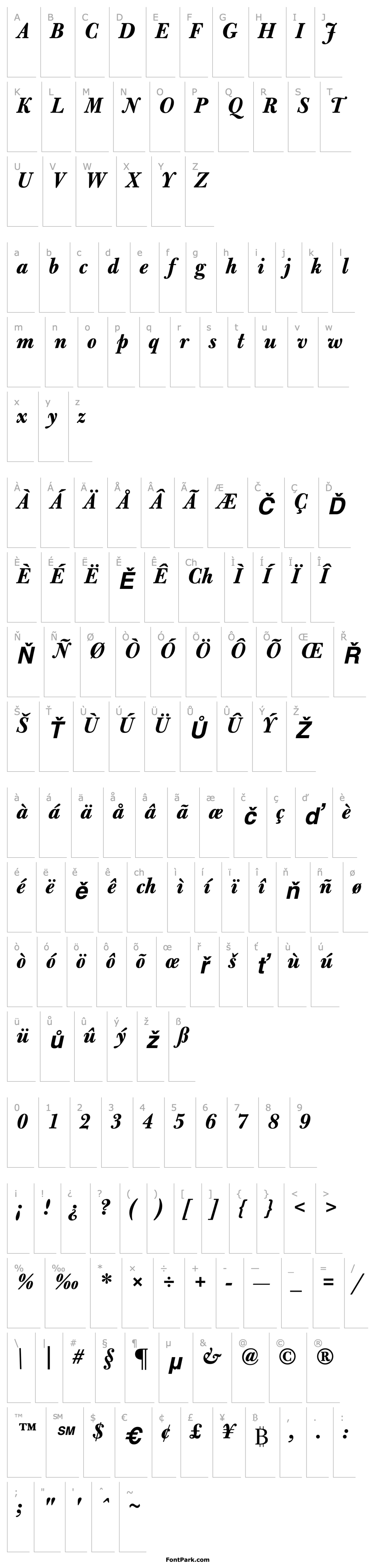 Overview BulmerMT-Bold Italic