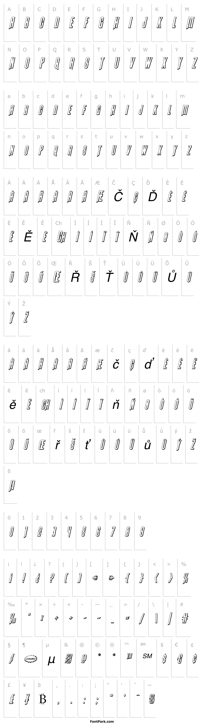 Overview Butch & Sundance 3D Italic