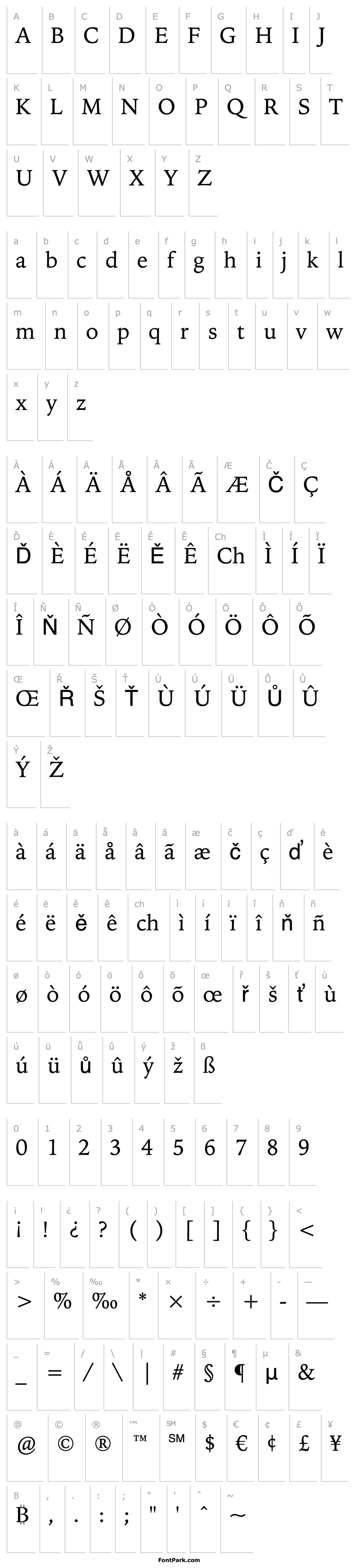 Přehled IowanOldStyleBT-Roman