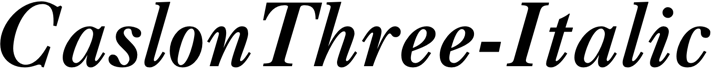 Preview CaslonThree-Italic