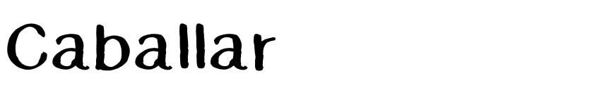 Font Caballar by Unknown