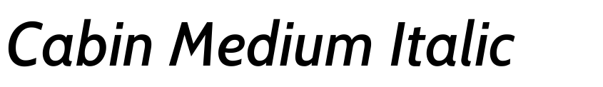 Font Cabin Medium Italic by Pablo Impallari
