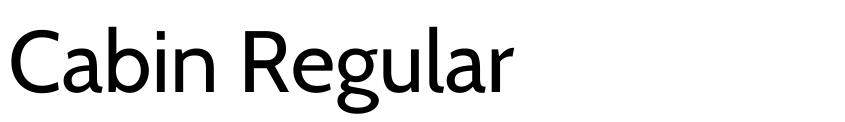 Font Cabin Regular by Pablo Impallari
