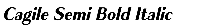 Preview Cagile Semi Bold Italic