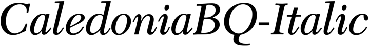 Preview CaledoniaBQ-Italic