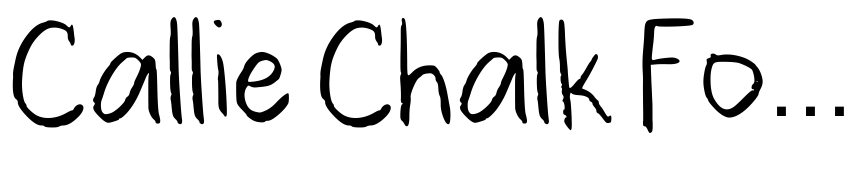 Preview Callie Chalk Font Regular