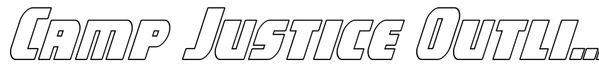 Preview Camp Justice Outline Italic