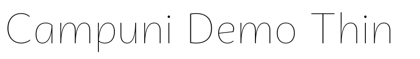 Font Campuni Demo Thin by Moritz Kleinsorge