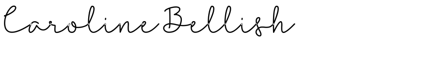 Font Caroline Bellish by Alvaro Ariel. 2019.