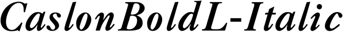 Preview CaslonBoldL-Italic