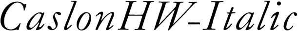 Preview CaslonHW-Italic