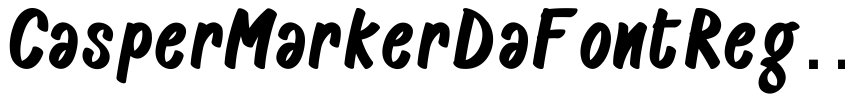 Font CasperMarkerDaFontRegular by Biroakakarati