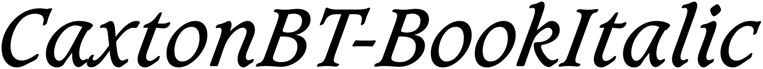 Preview CaxtonBT-BookItalic