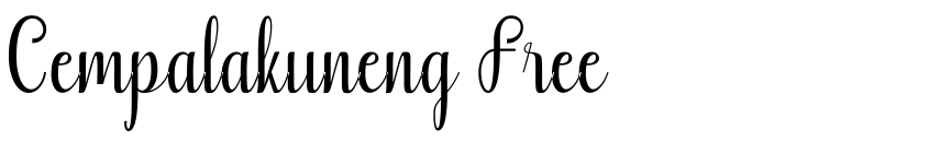 Font Cempalakuneng Free by Unknown