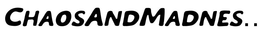 Preview ChaosAndMadnessFree-Italic