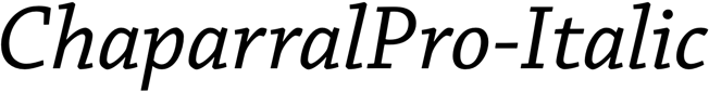 Preview ChaparralPro-Italic