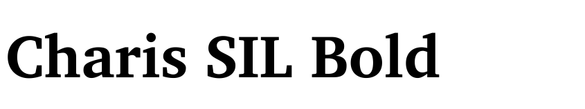 Preview Charis SIL Bold