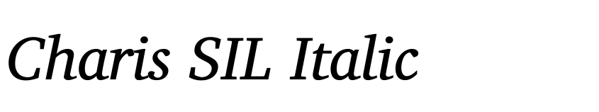 Preview Charis SIL Italic