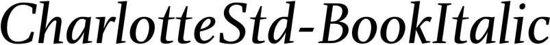 Preview CharlotteStd-BookItalic