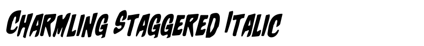 Font Charmling Staggered Italic by Daniel Zadorozny