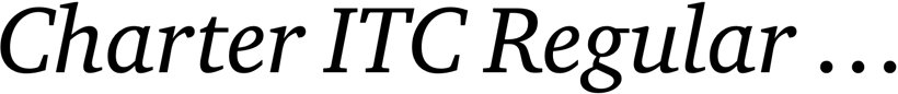 Preview Charter ITC Regular Italic