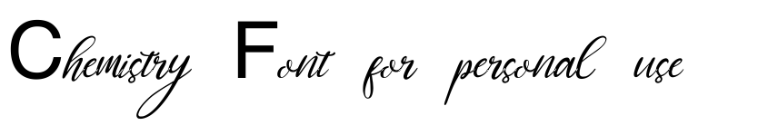 Preview Chemistry Font for personal use