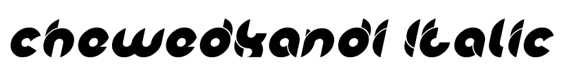 Preview chewedkandi Italic